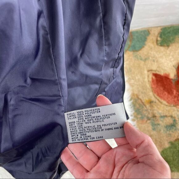 Anne Klein Down Faux Fur Hooded Puffer Coat - Picture 9 of 12